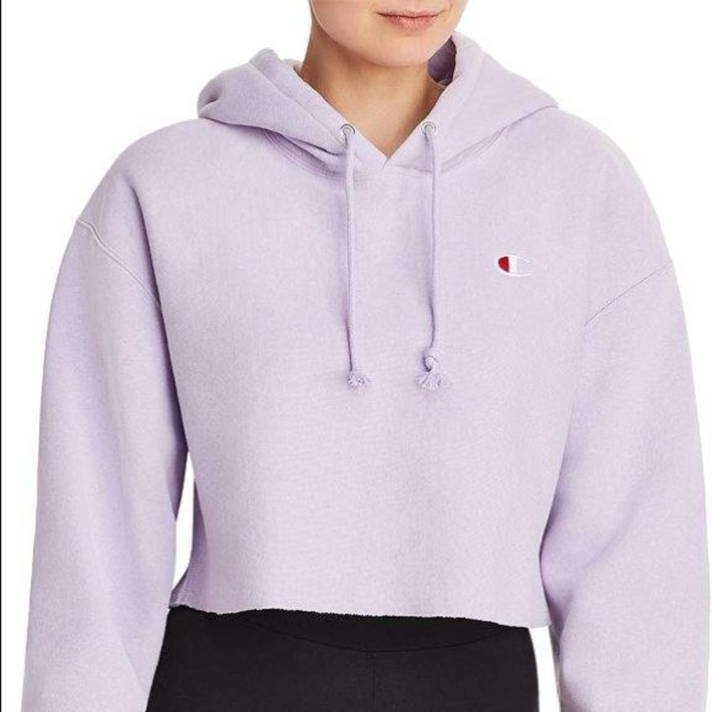 Champion Reverse Weave Lilac Cropped Hoodie